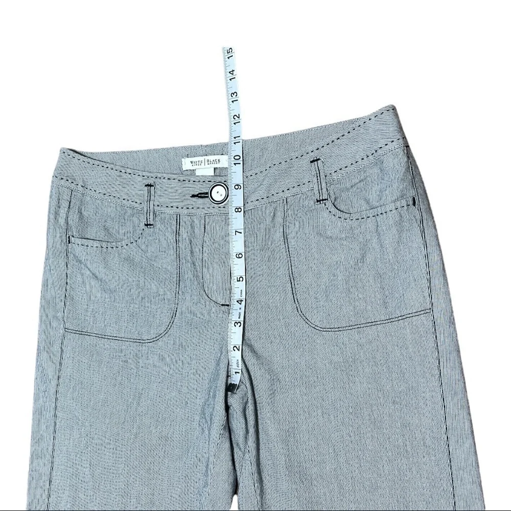 White House Black Market Striped White and Black Bermudas Size‎ 6